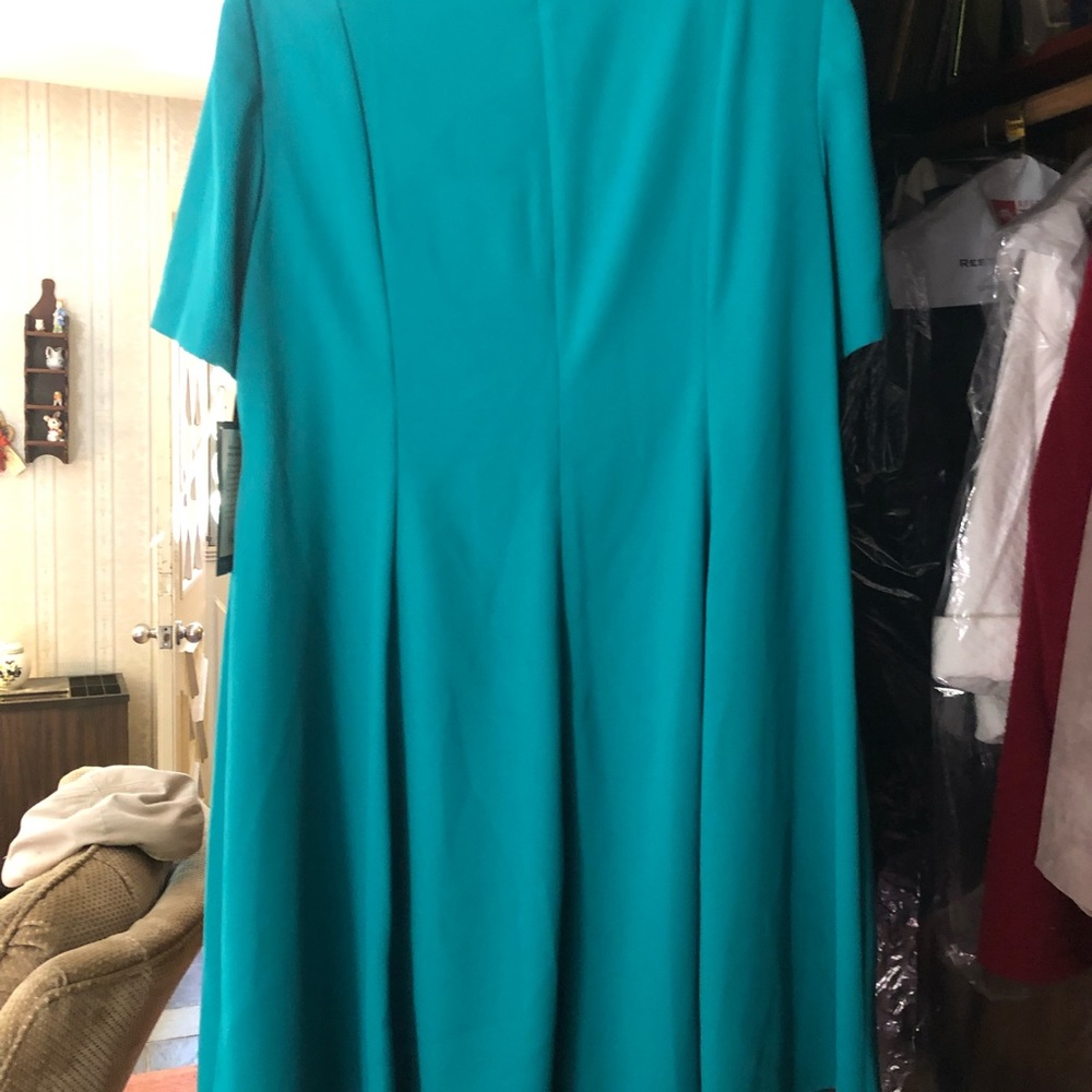 Color; awning green,dress with white inlay